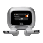JBL Live Beam 3 TWS earbuds with smart touchscreen charging case and customizable sound modes
