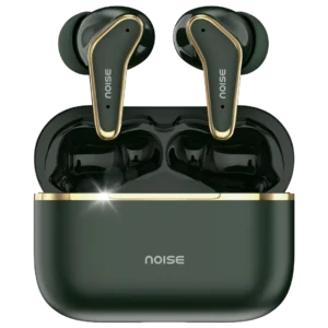 Noise Buds VS102 Elite in forest Green colour with open lid and earbuds poping out