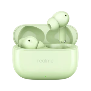 realme Buds N1 earbuds in an open charging case