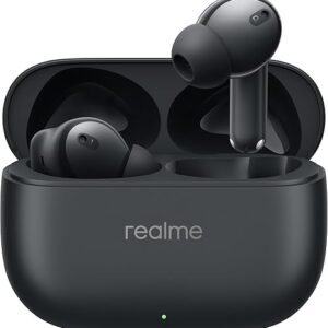 realme Buds T310 True Wireless in-Ear Earbuds with 46dB Hybrid ANC, 360° Spatial Audio, 12.4mm Dynamic Bass Driver, Upto 40Hrs Battery and Fast Charging (Vibrant Black)