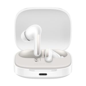 Redmi Buds 6, Dual Driver TWS in Ear Earbuds, 49dB Hybrid Active Noise Cancellation, Spatial Audio, Dual Device Connection, Quad Mic AI ENC, 42 Hrs Playtime, Custom EQ, Wireless Earbuds (White)