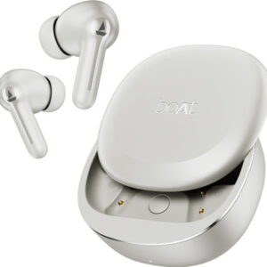 boAt Airdopes Prime 413, AI-ENx Tech, 50H Battery,Multi Connect,App Support,BEAST Mode Bluetooth(Cool White, True Wireless)